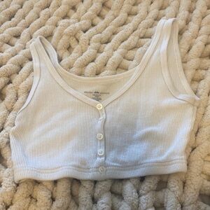 Brandy melville button crop top